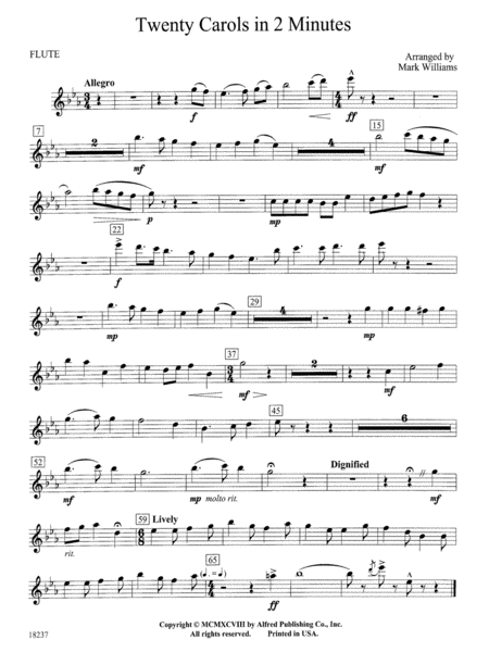 Twenty Carols in 2 Minutes: Flute