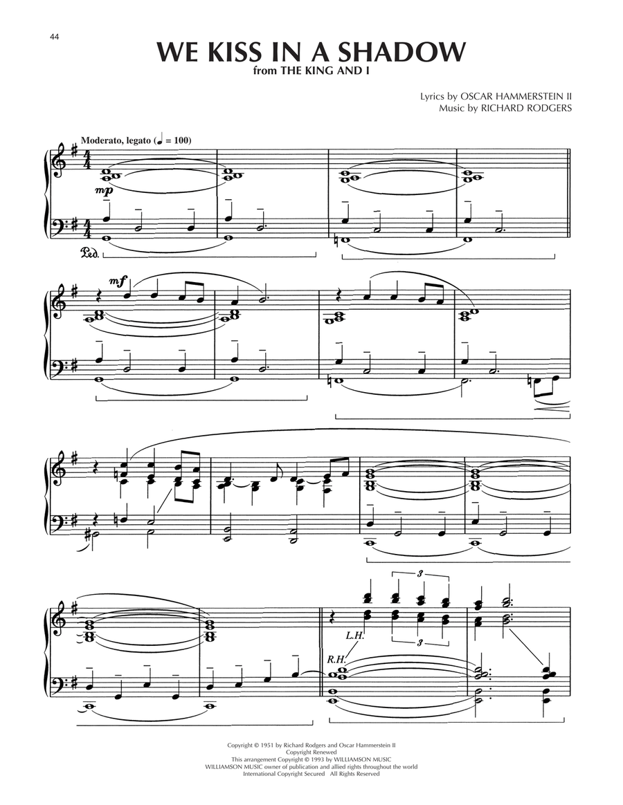 We Kiss In A Shadow (arr. Dick Hyman) Piano Solo scores gallery preview page 1