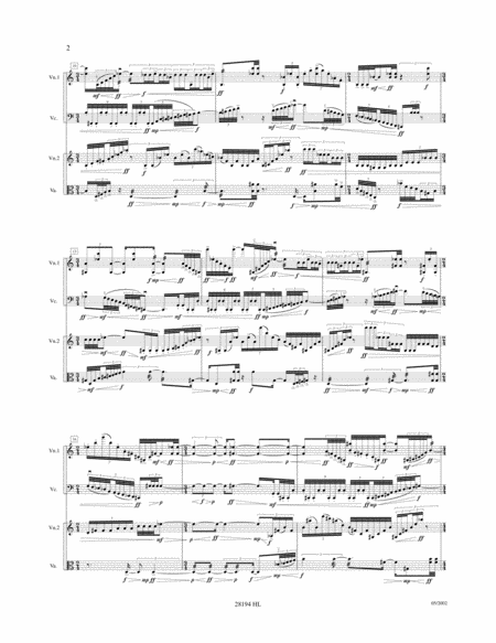 Pieces pour quatuor a cordes (4) Bleu - Les Fees - L'Ivresse - BWV 1007