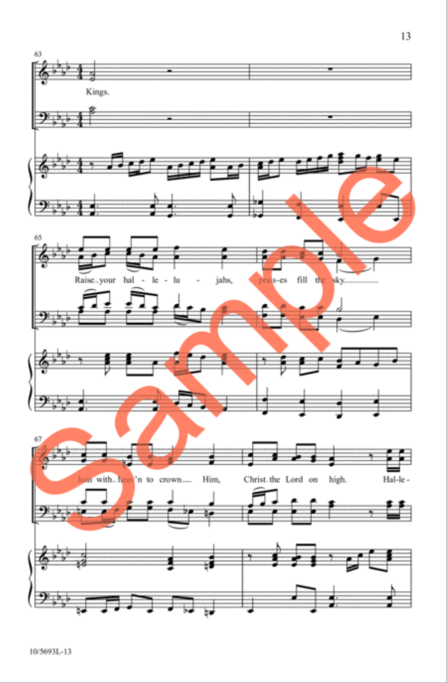 He Is Lifted Up 4-Part scores gallery preview page 12