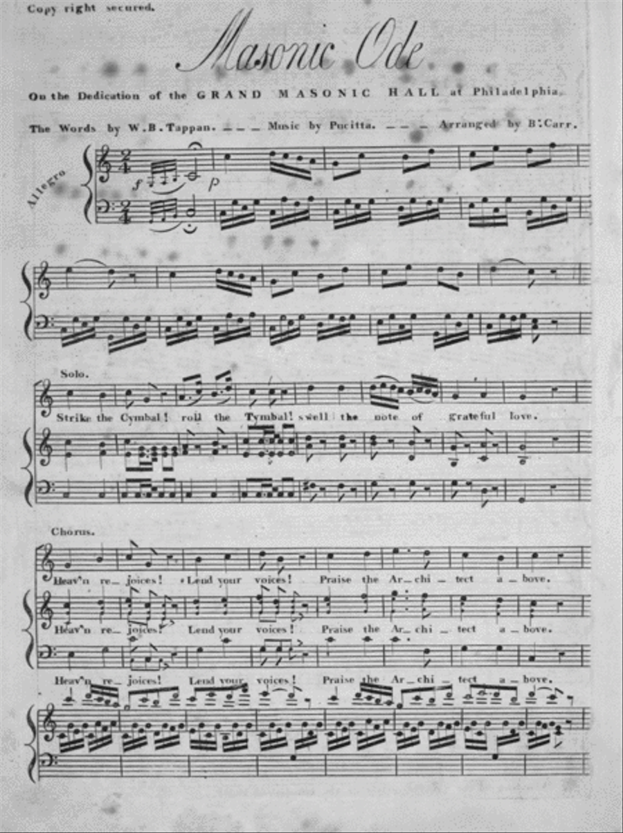 Masonic Ode Voice scores gallery preview page 4