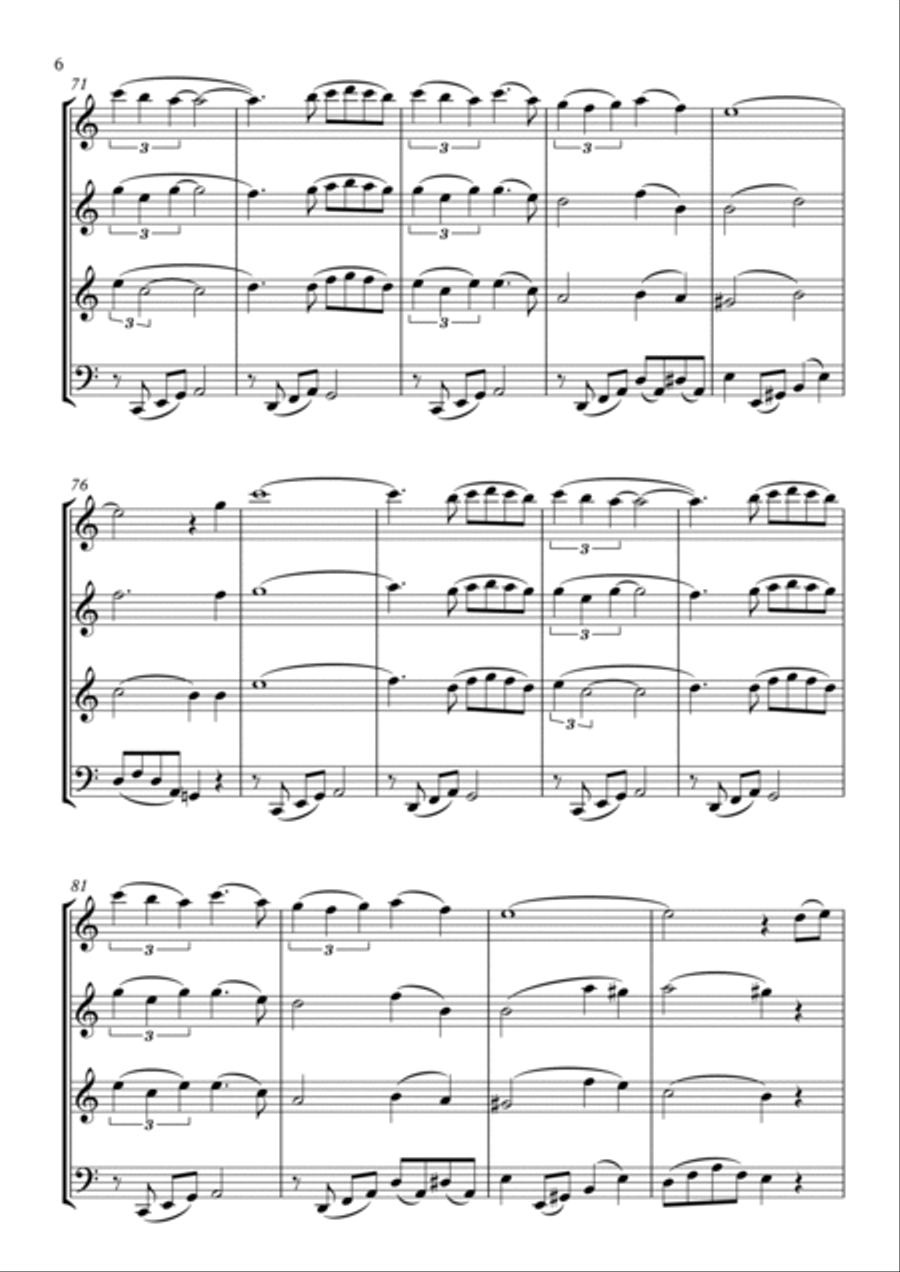 Perfidia Perfidia String Quartet scores gallery preview page 6