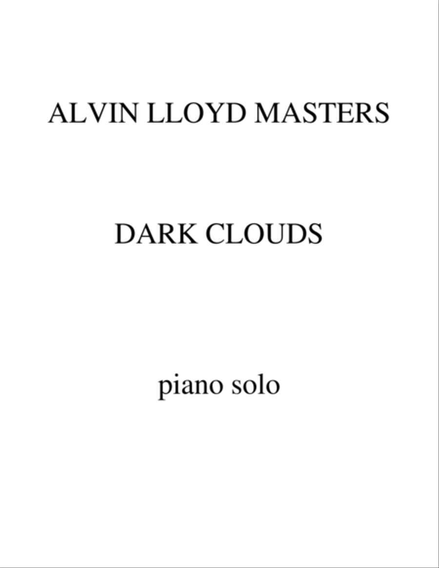 DARK CLOUDS Piano Solo scores gallery preview page 1