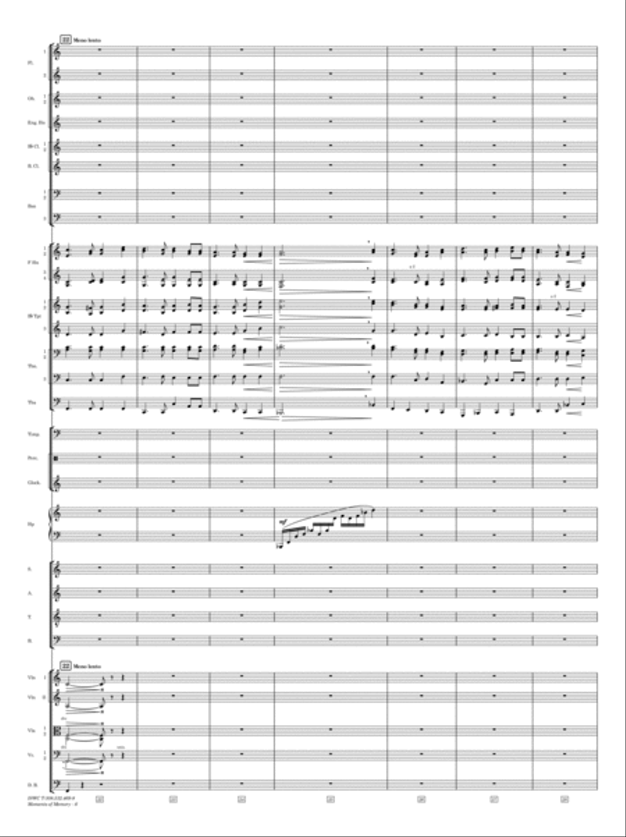 Moments of Memory - Score Only Full Orchestra scores gallery preview page 4