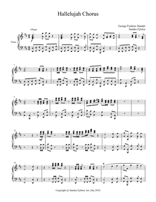 Hallelujah Chorus (piano part only)