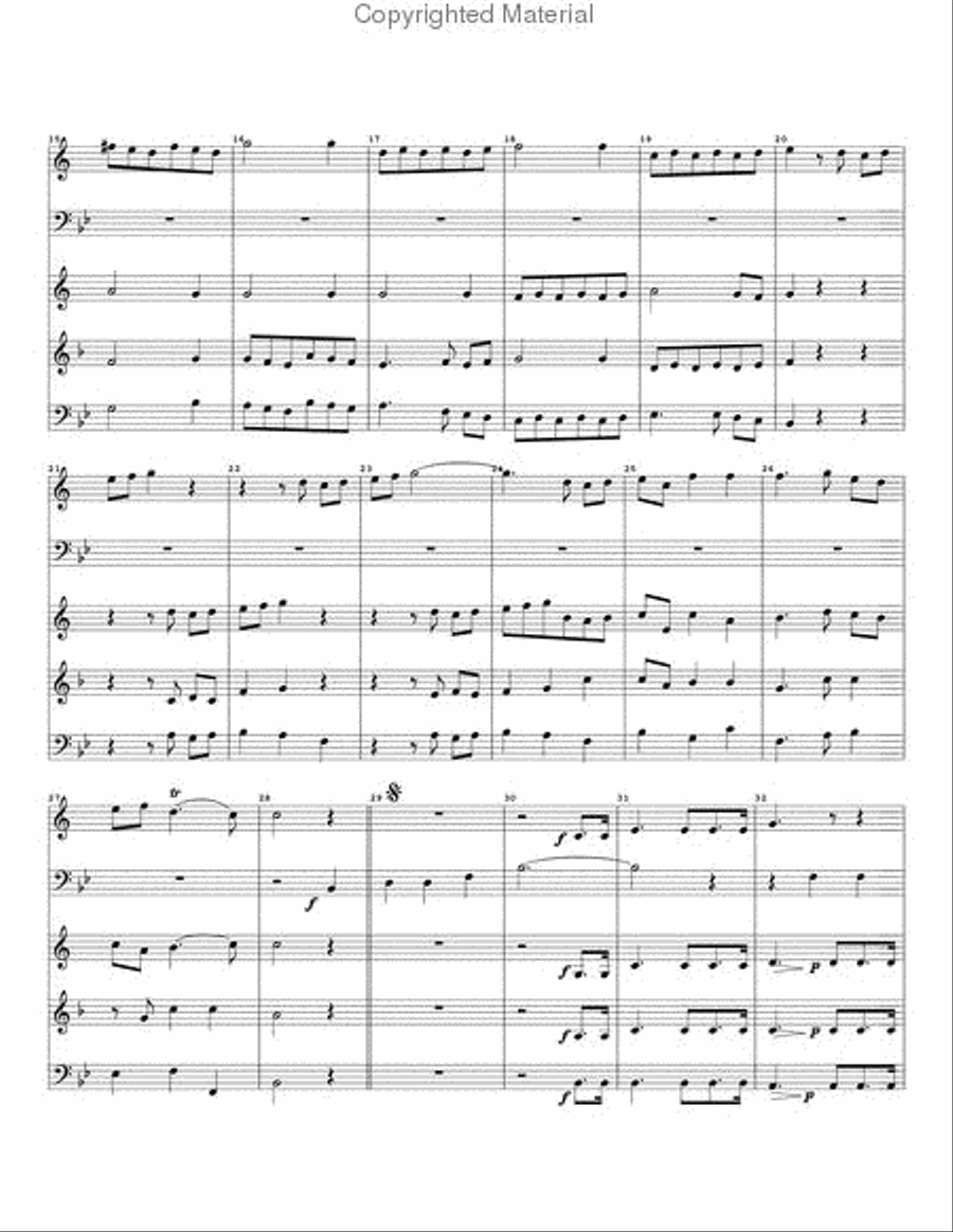 Trumpet Shall Sound in the key of D for Brass Quintet Brass Quintet scores gallery preview page 14