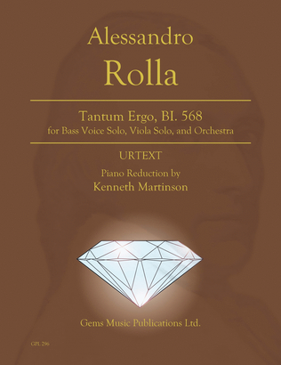 Tantum Ergo, BI. 568 for Bass voice, Solo viola, and Orchestra