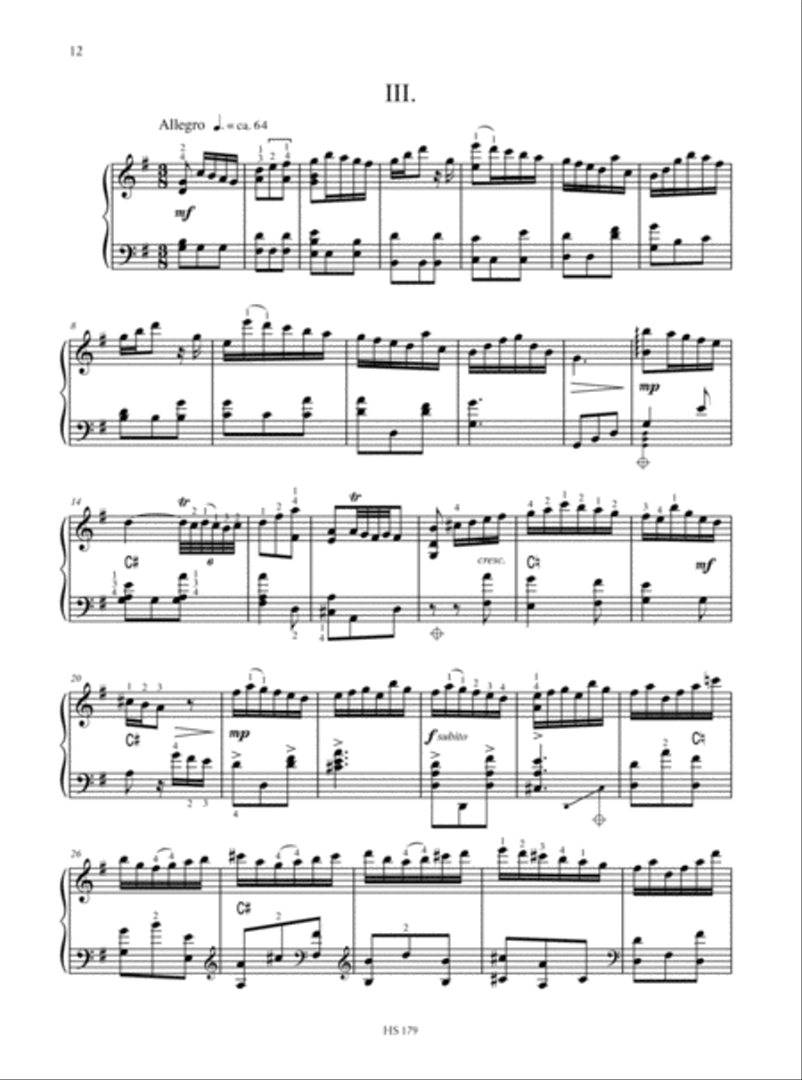 Sonata in G Major Wq 139 for Harp Harp scores gallery preview page 4