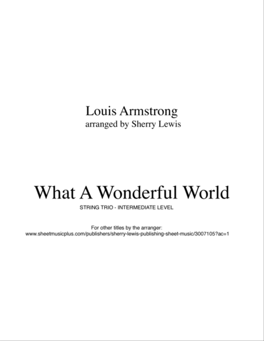 What A Wonderful World String Trio scores gallery preview page 2