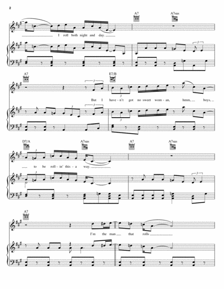 I'm A Steady Rollin' Man (Steady Rollin' Man) by Robert Johnson Piano, Vocal, Guitar - Digital Sheet Music