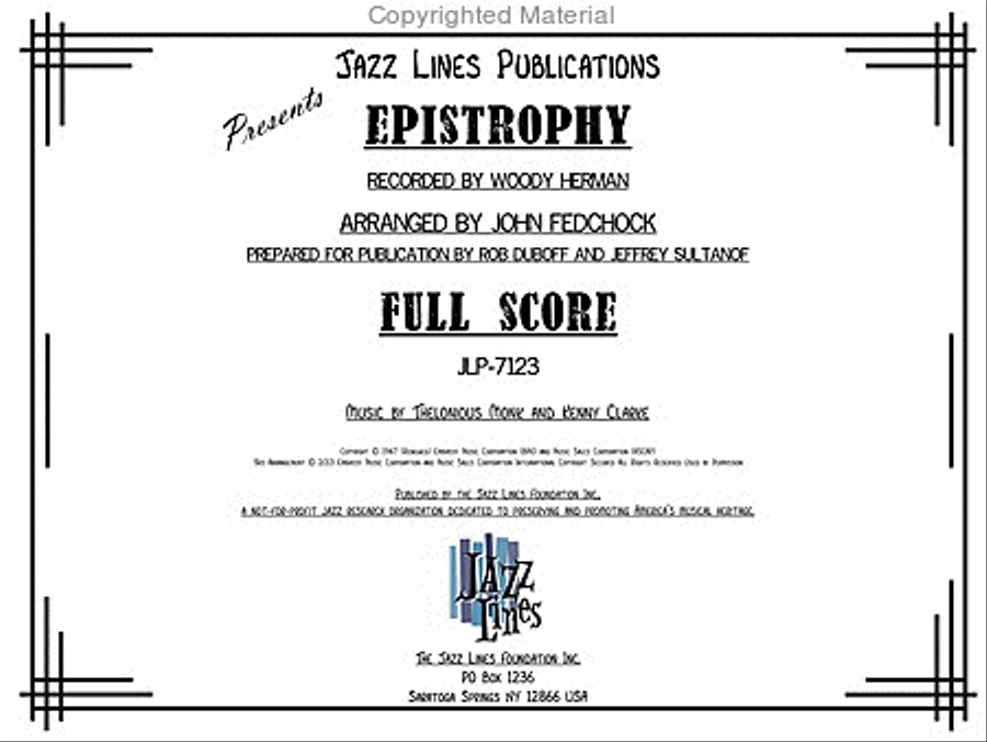 Epistrophy Big Band scores gallery preview page 2