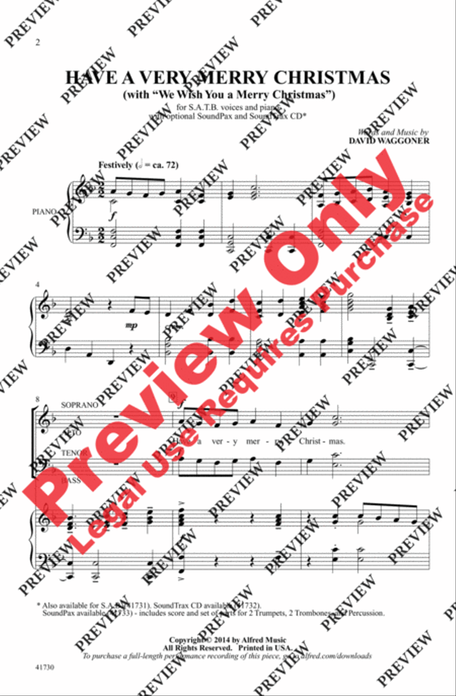Have a Very Merry Christmas - SoundTrax CD (CD only) Choir scores gallery preview page 2