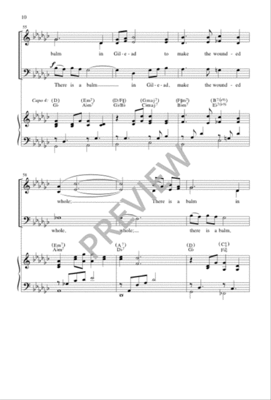 There Is a Balm in Gilead 3-Part scores gallery preview page 10