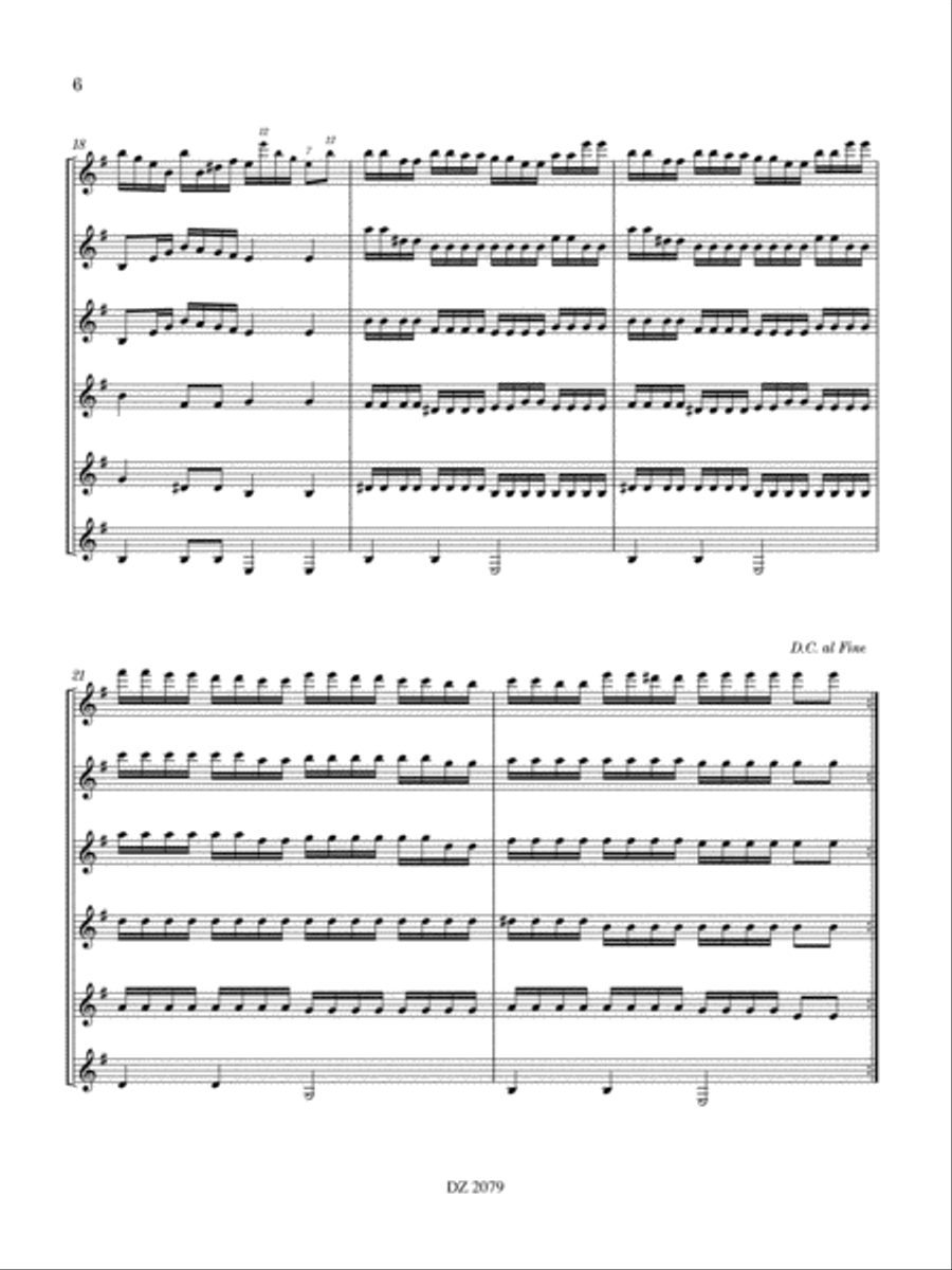 Scherzo per Sestetto Guitar Ensemble scores gallery preview page 6