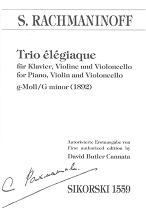 Book cover for Trio Elegiaque G Min Pno Trio Vn/vc/pno