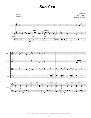 Suo Gan (String Quartet and Piano)