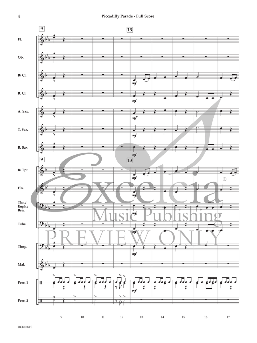 Picadilly Parade Concert Band scores gallery preview page 5
