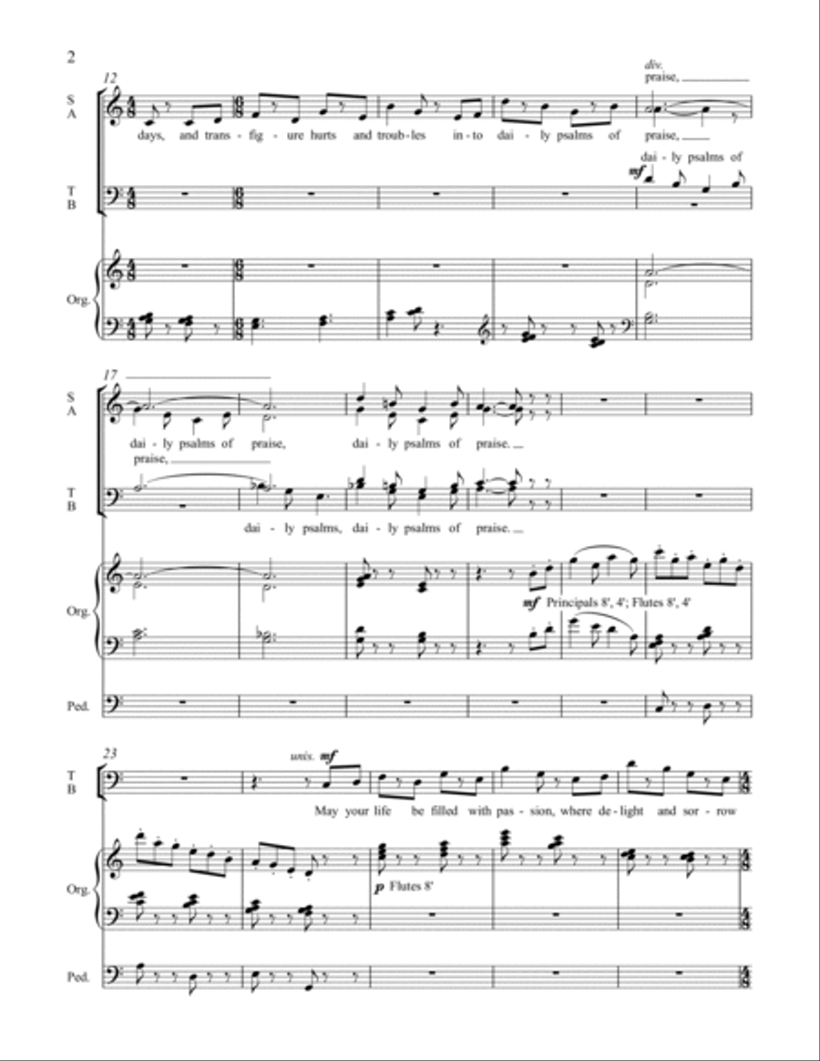 May Your Life Be Filled With Gladness 4-Part scores gallery preview page 7