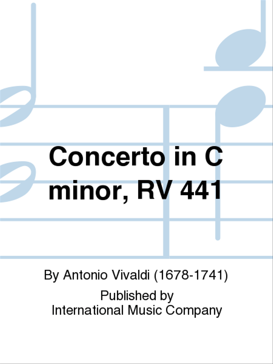 Concerto In C Minor, Rv 441 Flute Solo scores gallery preview page 1