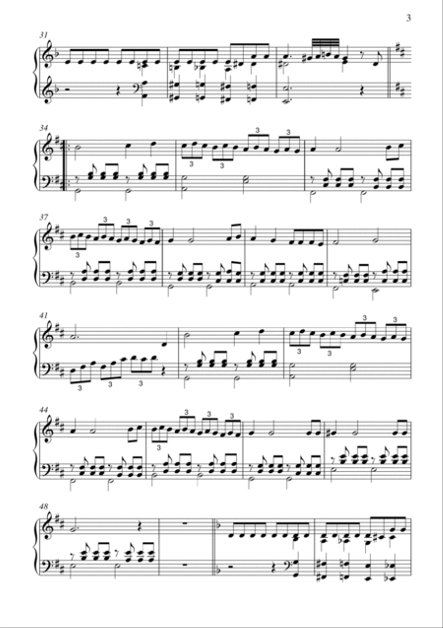 Mozart Senyor tu en crides per el meu nom Piano Solo scores gallery preview page 3