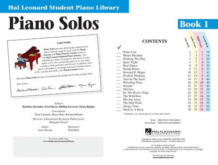 Piano Solos Book 1 – Book with Online Audio and MIDI Access image number null