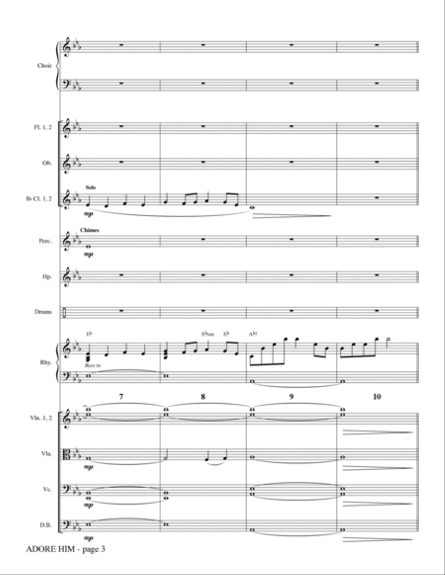 Adore Him - Full Score Choir scores gallery preview page 2