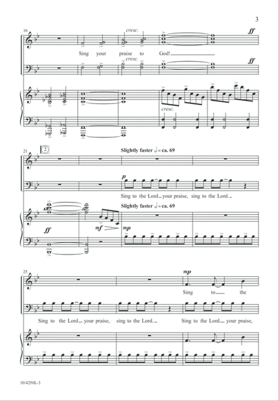 Psalm 98 4-Part scores gallery preview page 3