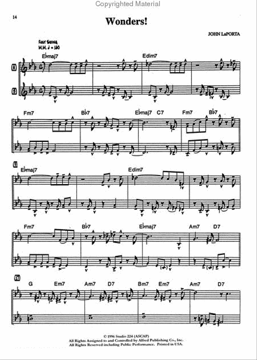10 Easy Jazz Duets - C Edition Flute scores gallery preview page 4