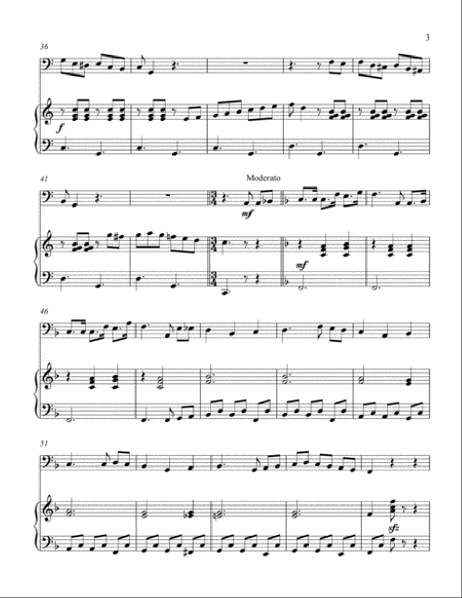 Mexican Hat Dance (bass C instrument solo) Small Ensemble scores gallery preview page 4