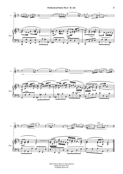 Air on G String - Flute and Piano (Full Score and Parts) image number null
