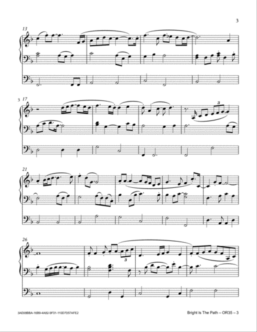 Bright Is The Path Organ Solo scores gallery preview page 3