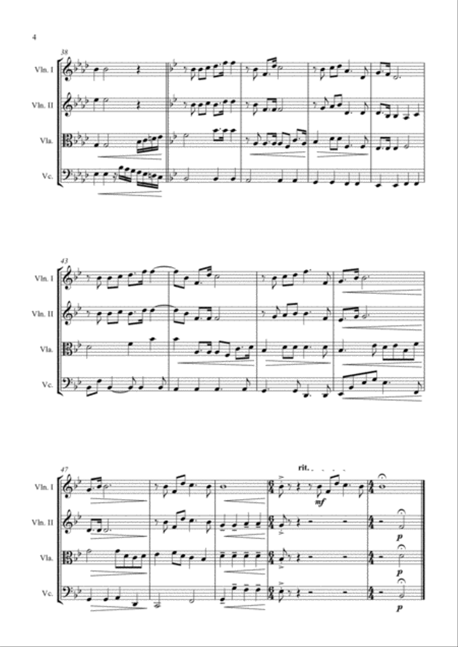 When You Believe (From The Prince Of Egypt) String Quartet scores gallery preview page 4