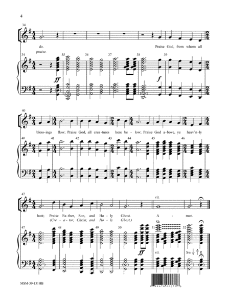 Doxology for Bells (Handbell Score)