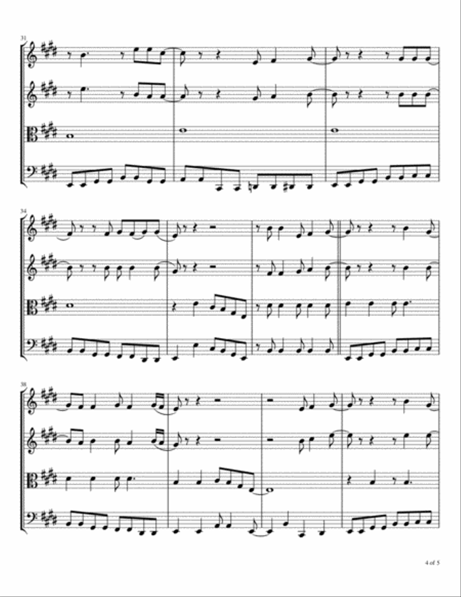 Can You (point Your Finger & Do The Twist) String Quartet scores gallery preview page 5