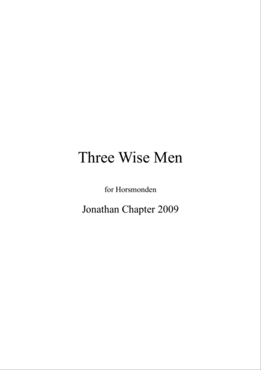 Three Wise Men Choir scores gallery preview page 1