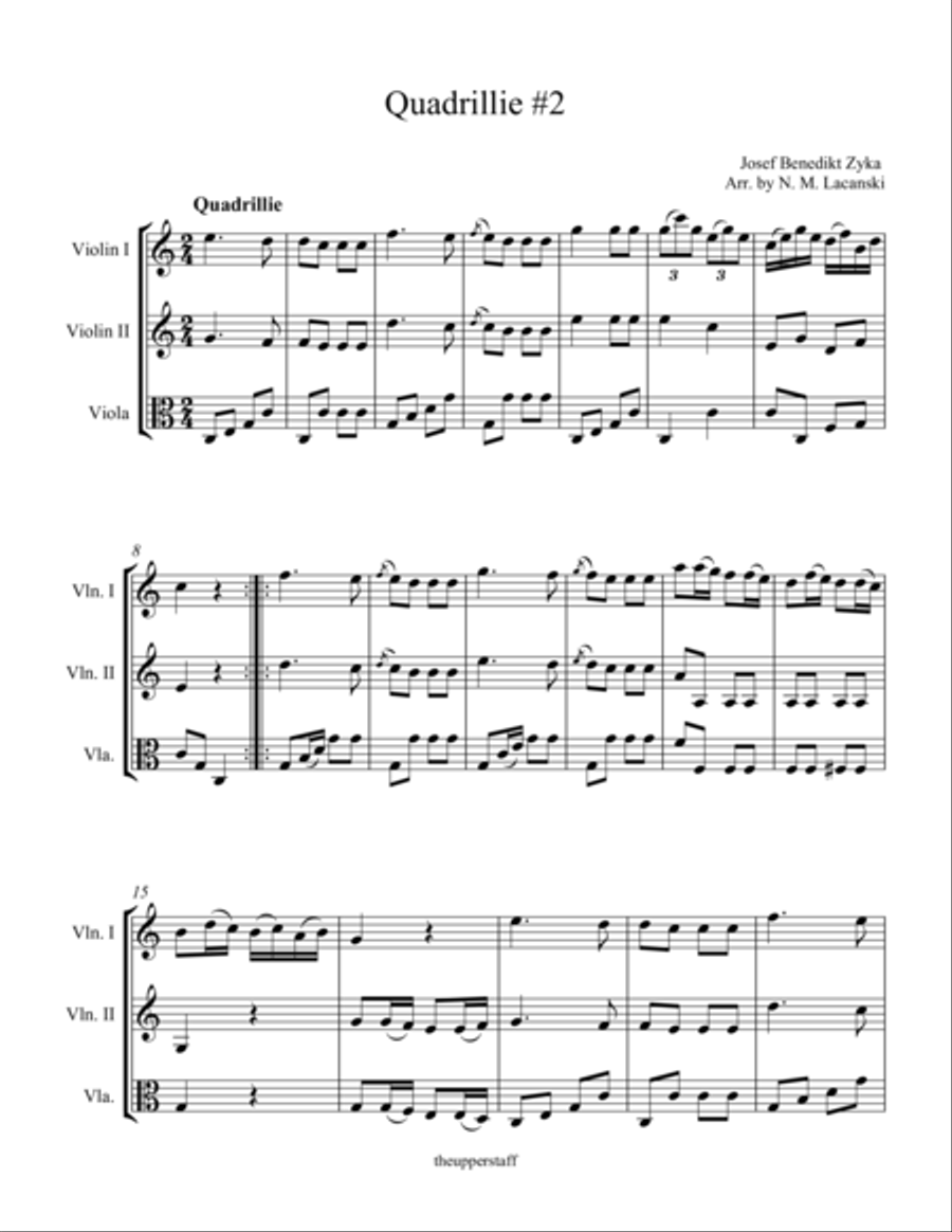 Quadrillie #2 Quadrillie #2 String Trio scores gallery preview page 1