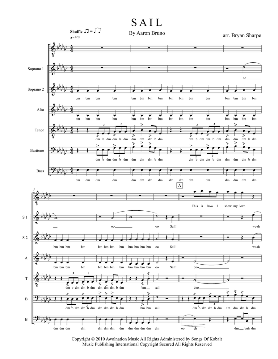 Sail Sail 4-Part scores gallery preview page 1