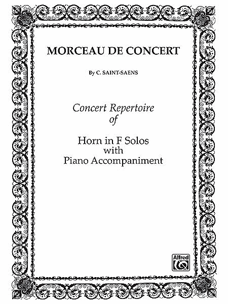 Morceau De Concert - Horn/Piano by Camille Saint-Saens Piano Accompaniment - Sheet Music