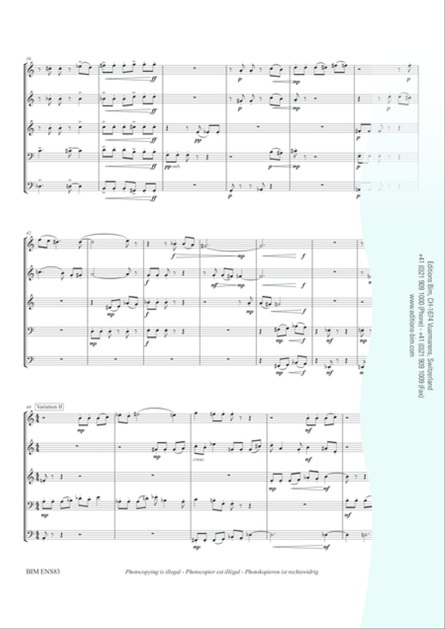 Delineations Brass Quintet scores gallery preview page 4