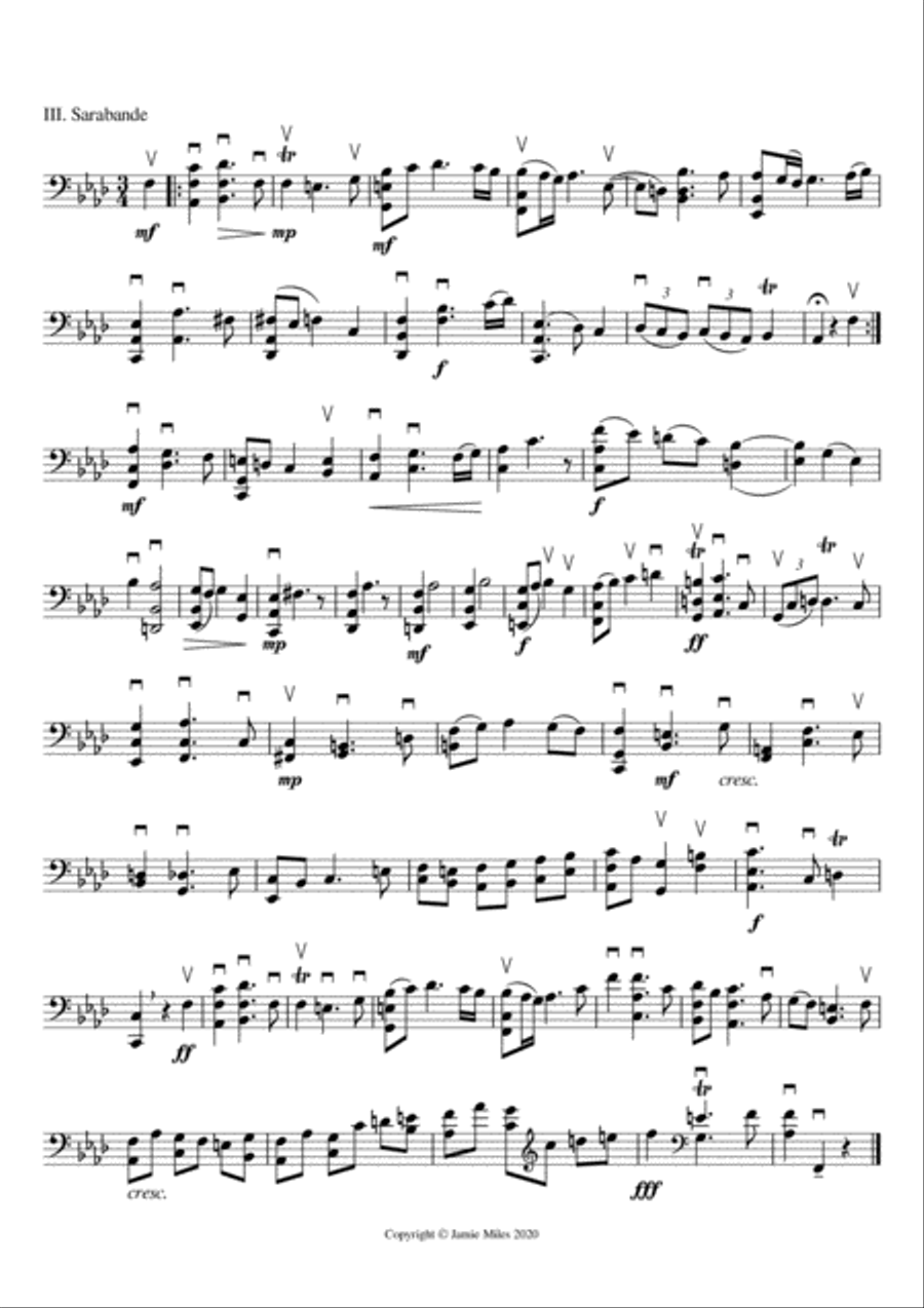 Suite for Solo Viola (2019) - Version for Violoncello Cello Solo scores gallery preview page 4