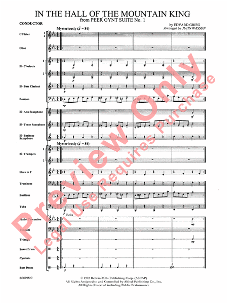 In the Hall of the Mountain King Concert Band scores gallery preview page 4