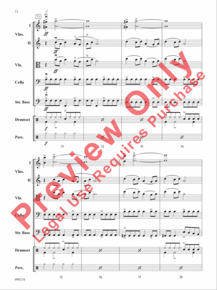 Black Adam String Orchestra scores gallery preview page 13