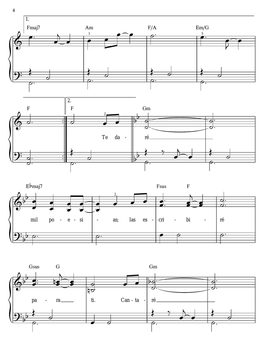 Solo Por Ti Solo Por Ti Voice scores gallery preview page 4