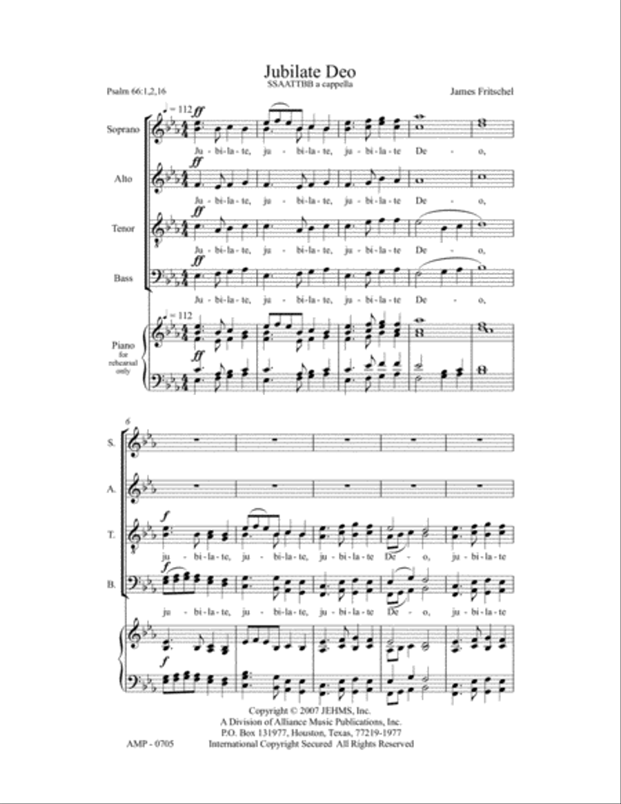 Jubilate Deo SSAATTBB scores gallery preview page 2