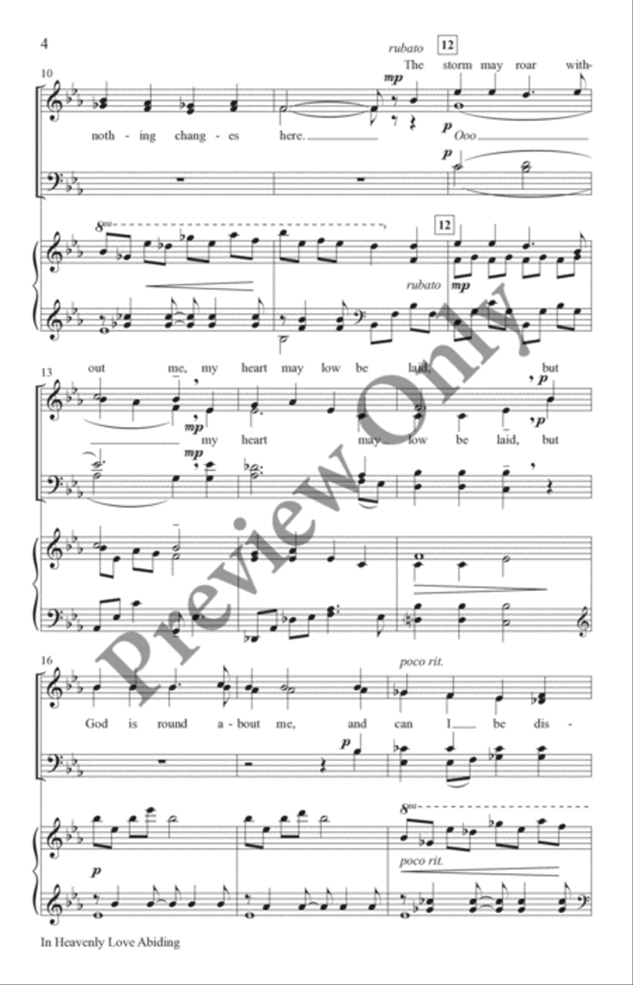 In Heavenly Love Abiding 4-Part scores gallery preview page 3