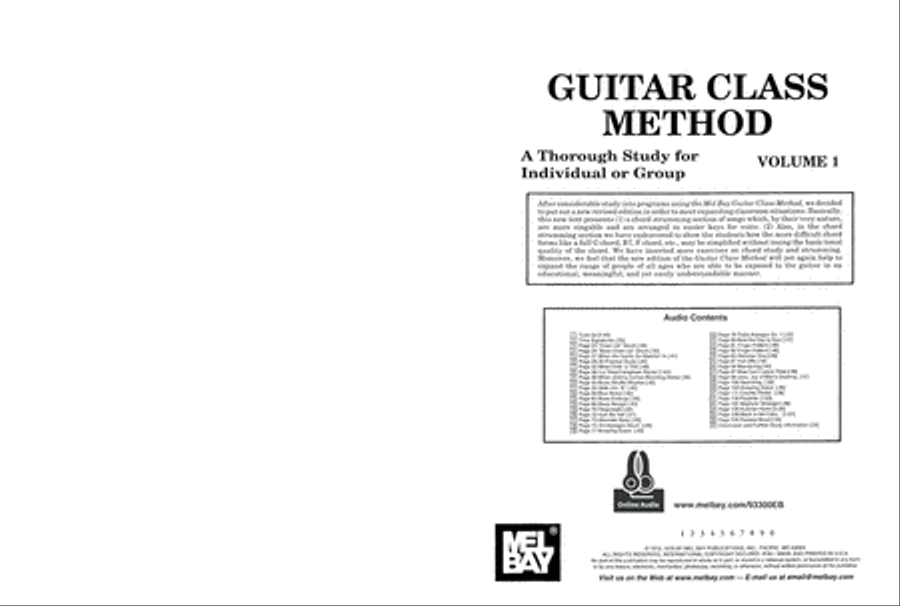 Guitar Class Method Volume 1
