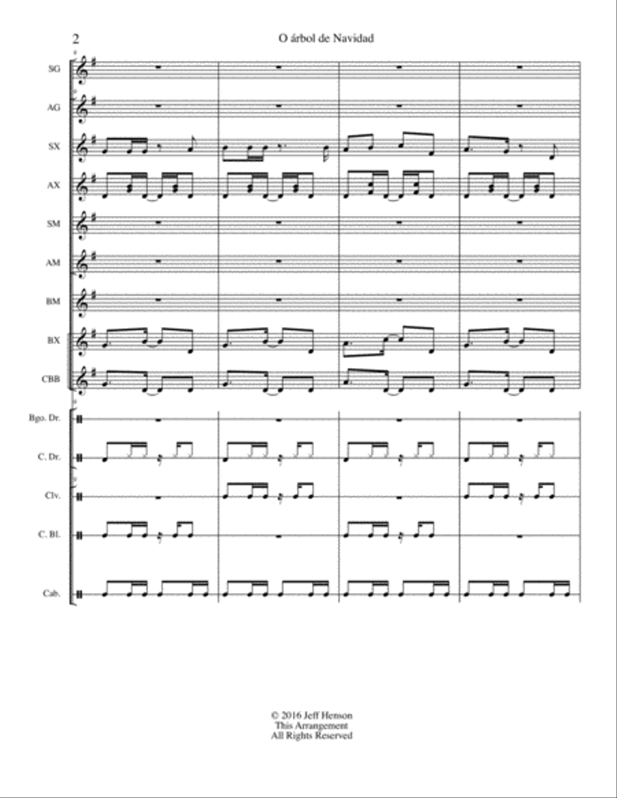 O Christmas Tree Orff Instrument scores gallery preview page 4