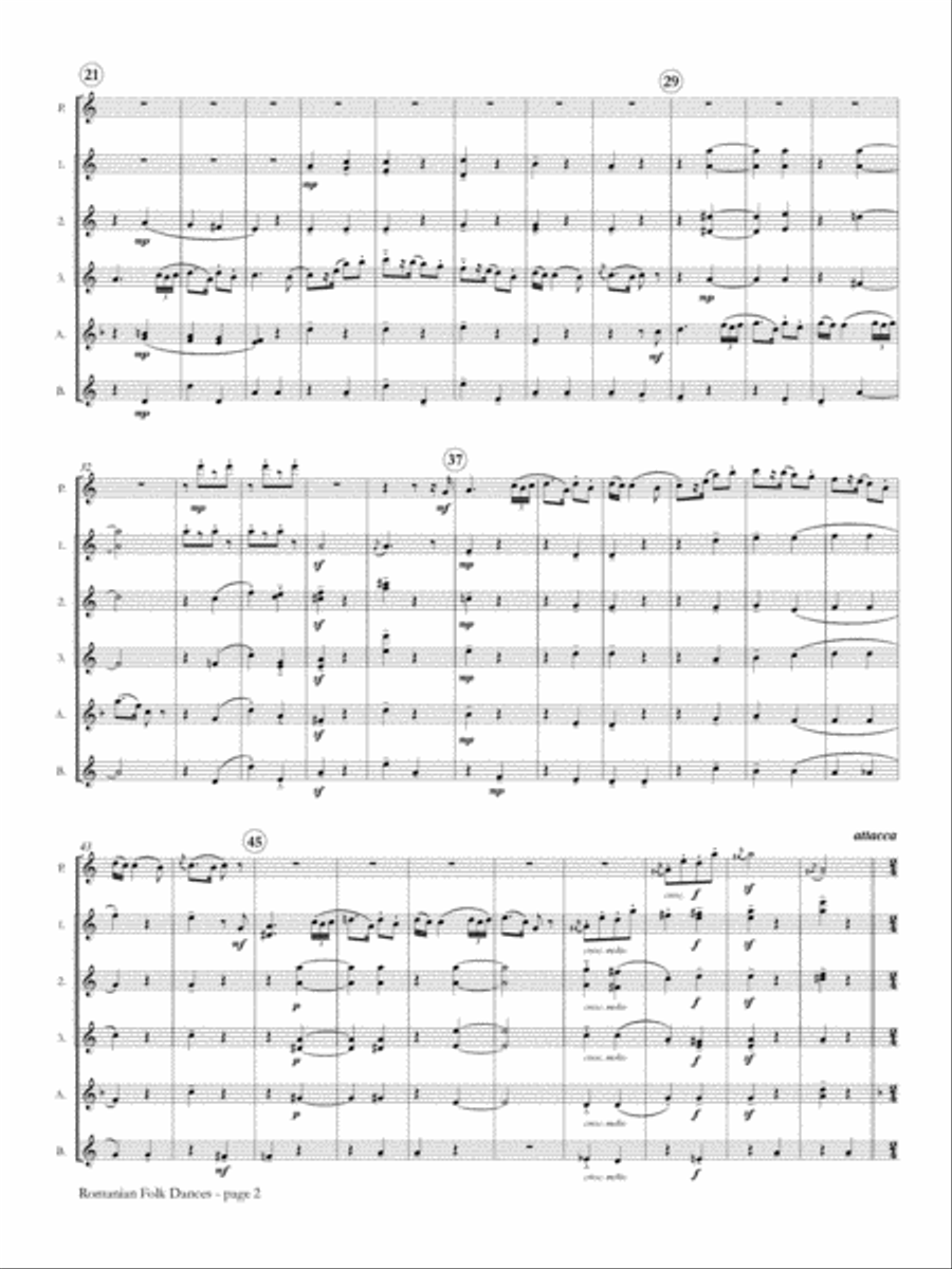 Romanian Folk Dances for Flute Choir Flute Choir scores gallery preview page 3