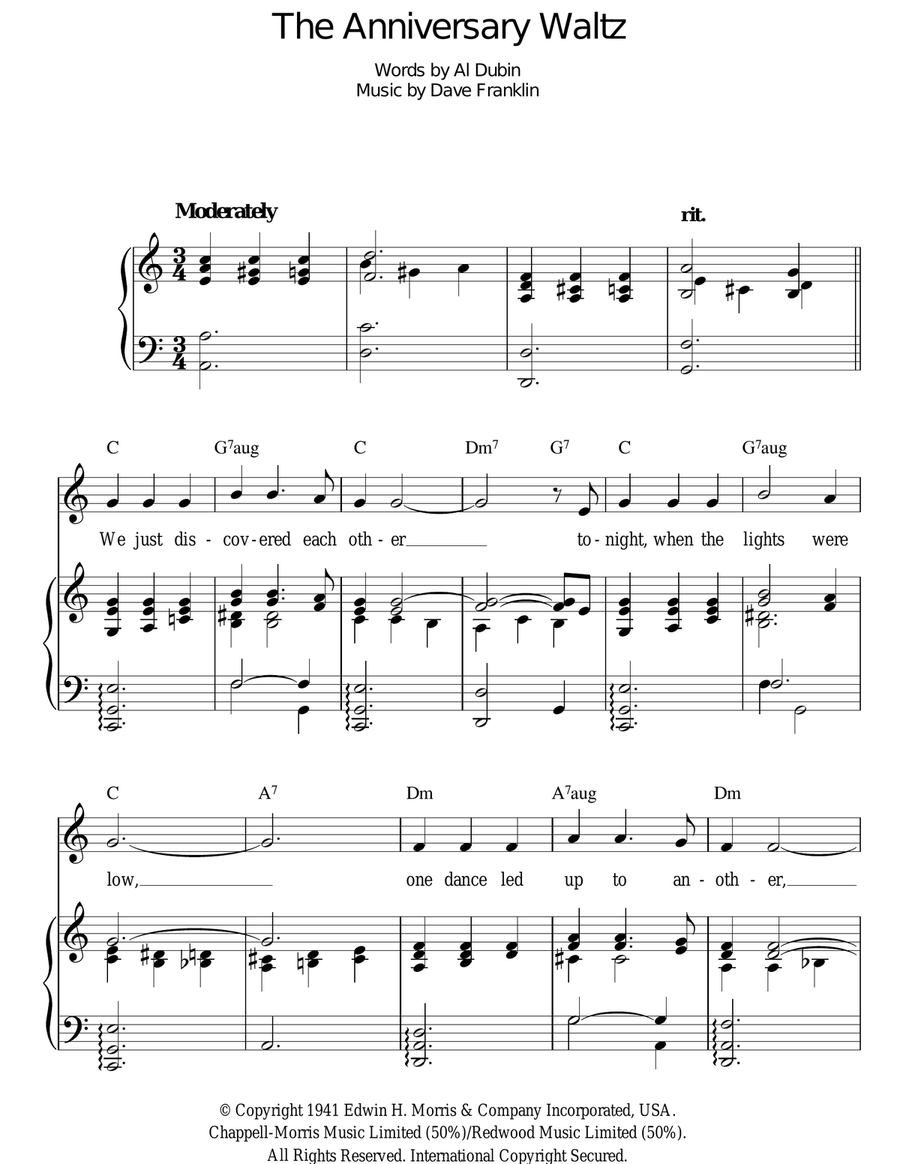 The Anniversary Waltz Guitar scores gallery preview page 1