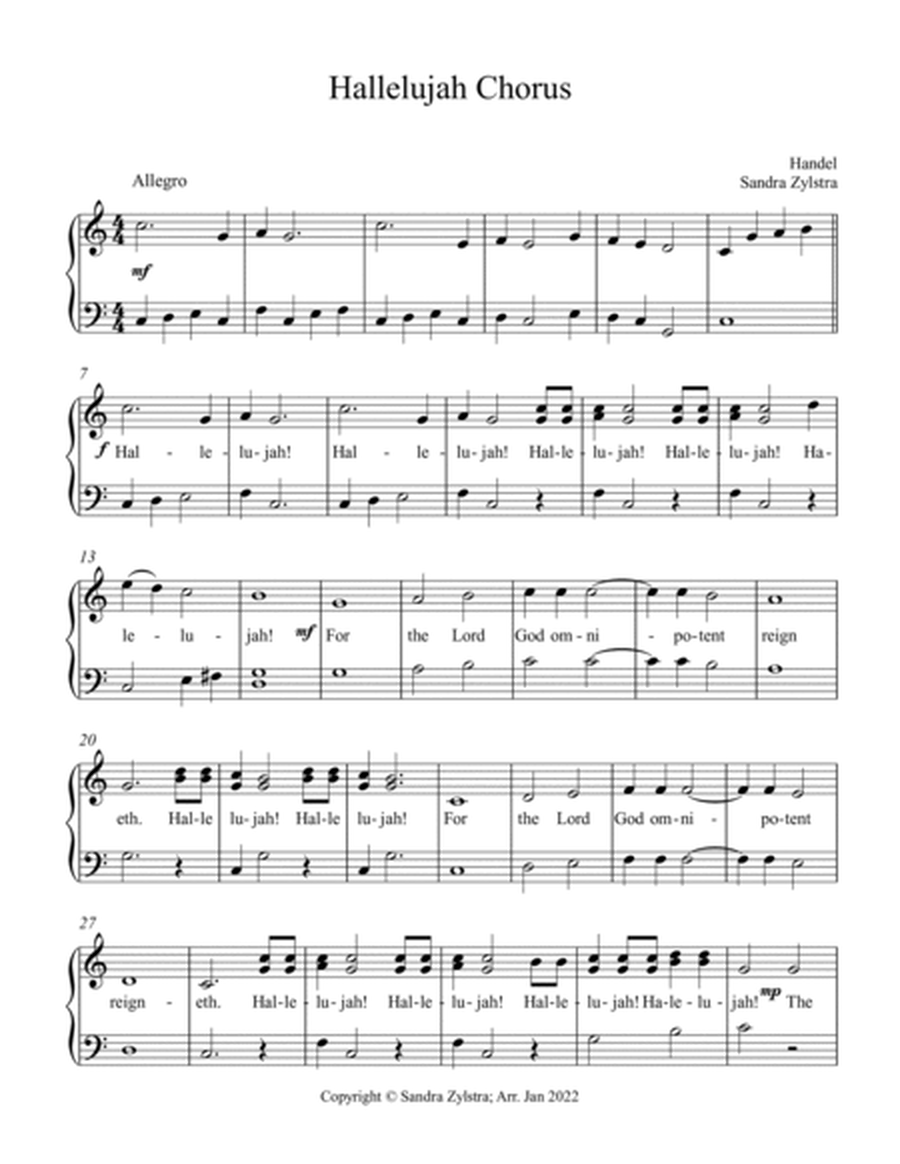 Hallelujah Chorus (late elementary piano solo) image number null